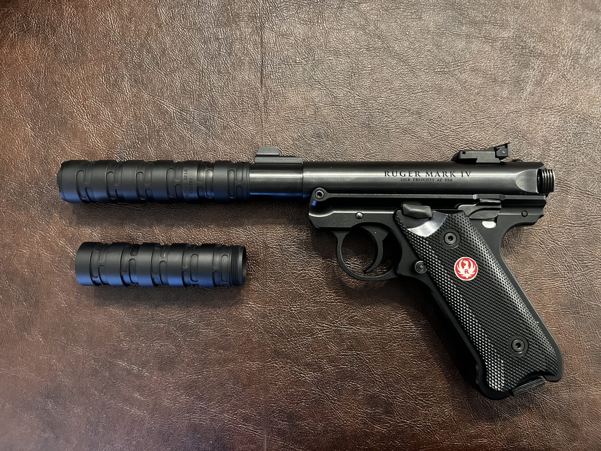 P42 / Ruger Mark IV Target w/ Primary Arms MRS Gen2 Mini Reflex Red Dot & Q Erector 22 Suppressor - Image 2